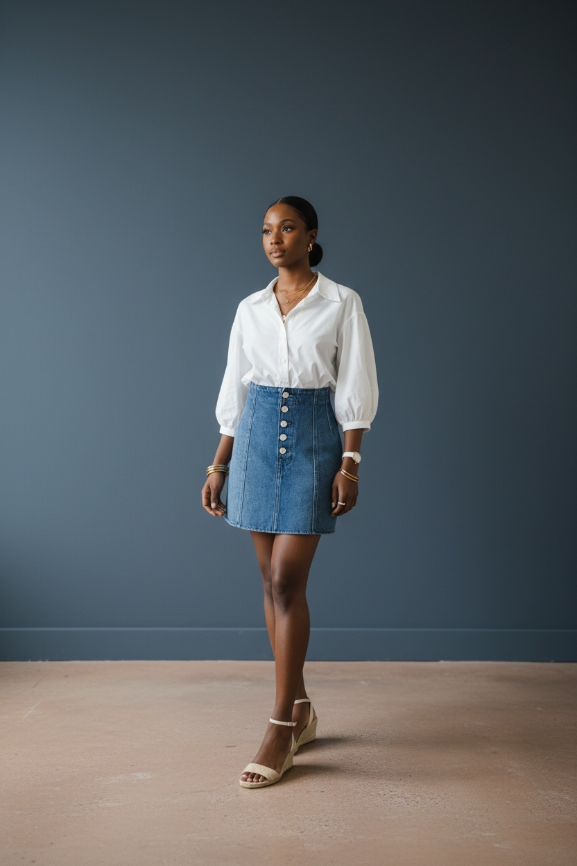 DENIM MINI SKIRT